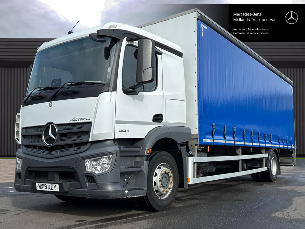 2019 (19) Mercedes-Benz Actros 1824 Curtainside with Tail Lift