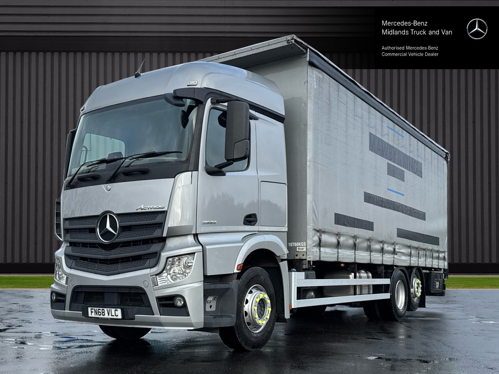 2018/68 Mercedes-Benz Actros 2532 Curtainside- Glass Carrier